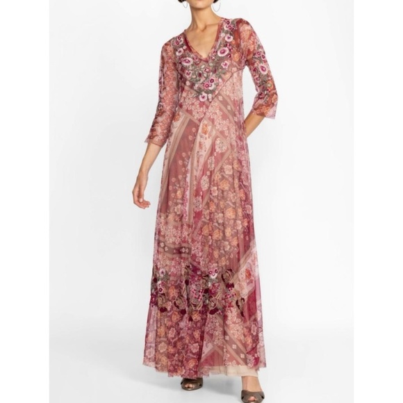 Johnny Was Cardinal Mesh Dress NEW - Picture 3 of 7